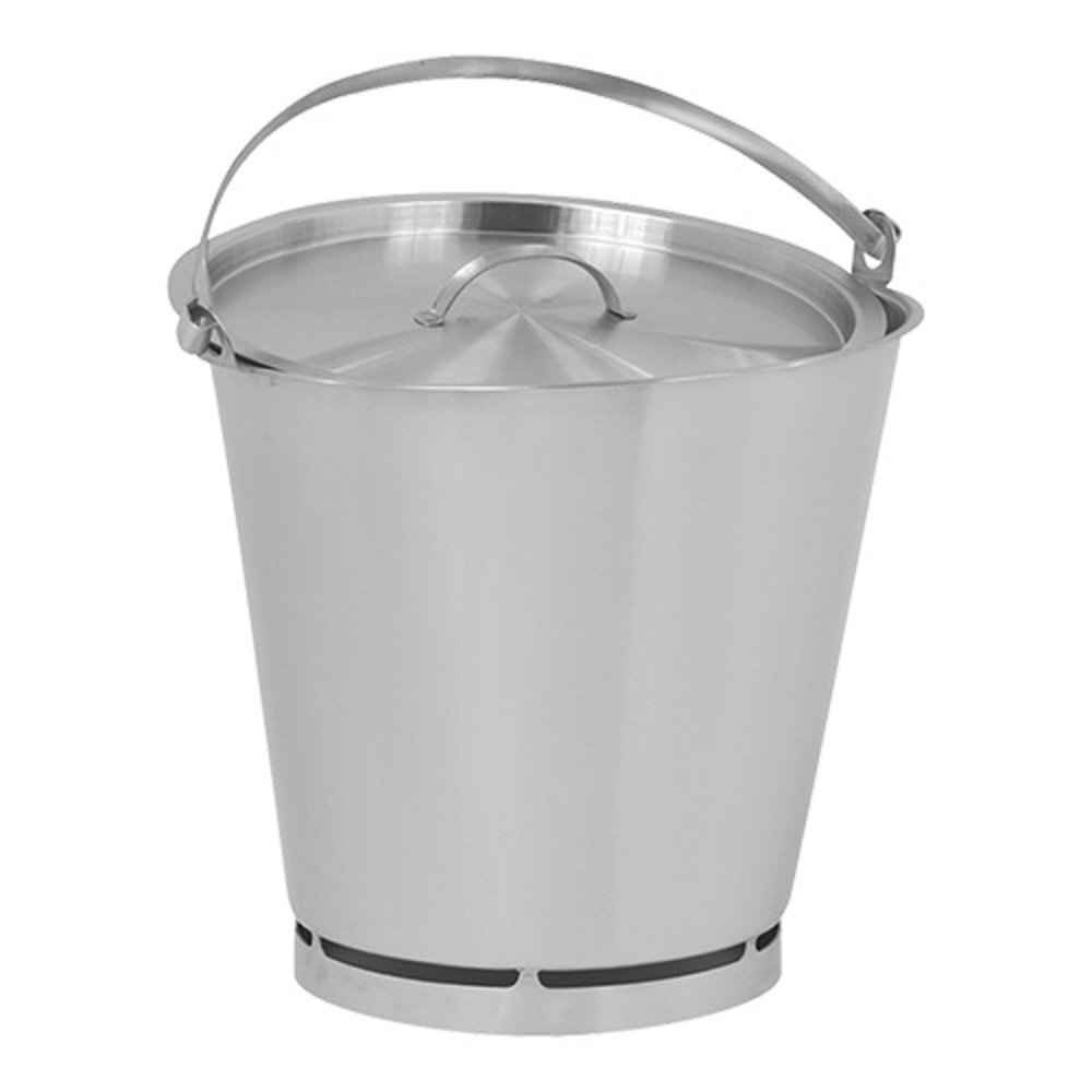 Emga Emmer Rvs Met Stootrand en Maatverdeling 10l - ø31x27(h)cm