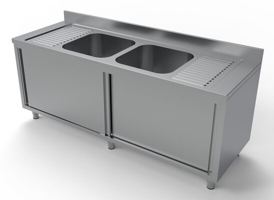 Rvs Spoeltafels Kast